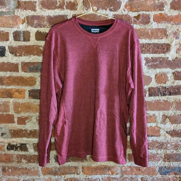 Levi's Other - Levi's Large Brick Red Pullover Crew Neck Long Sleeve Shirt